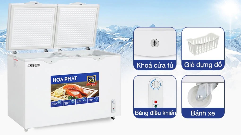 Tủ đông 352 lít Hòa Phát HCF-666S1Đ2 - 1 ngăn đông